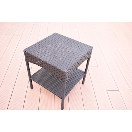 Seatsolutions Espresso Resin Clark Wicker Clark Side Table KD SE2593720